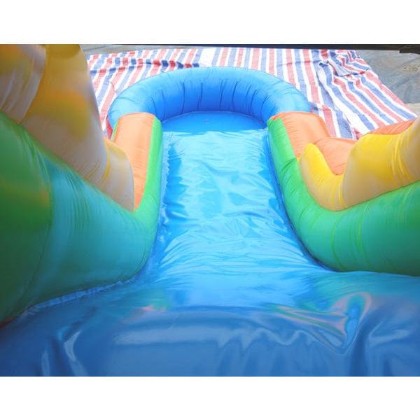 13' H Palm Tree Themed Inflatable Moonwalk Water Slide