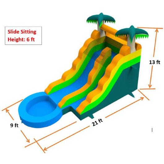 13' H Palm Tree Slide | Moonwalk Water Slide