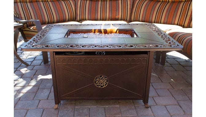 AZ Patio Heaters Outdoor Propane Aluminum Fire Pit with Scroll Design